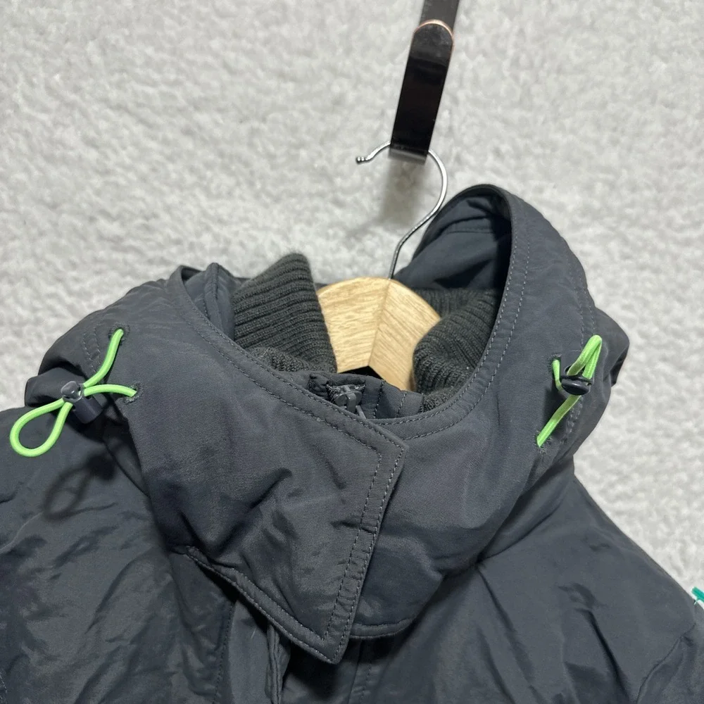 Abercrombie & Fitch AF Women's M Winter Coat Parka Gray Hooded‎ Full Zip